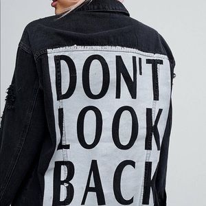 Black oversized jean jacket